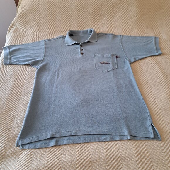 Vintage Tommy Bahama Logo Polo Shirt Textured Cotton Distressed Green Size XXL - Picture 11 of 12